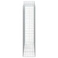 vidaXL Oblúkový gabionový kôš 8 ks 200x50x200/220cm pozinkované železo