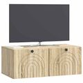 vidaXL Nástenná TV skrinka Nástenný Dub sonoma 78,5 x 41 x 30 cm