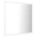 vidaXL Kúpeľňové zrkadlo s LED, biele 40x8,5x37 cm, akryl