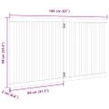 vidaXL Brána pre psa skladacia 2 panely 160 cm topoľové drevo