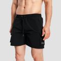 Pánske plavecké šortky Cargo Black - GymBeam, veľkosť M