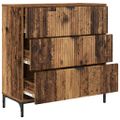 vidaXL Servírovacia skriňa Staré drevo 79,5 x 33 x 82 cm