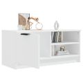 vidaXL TV stolík biely 80x35x36,5 cm spracované drevo
