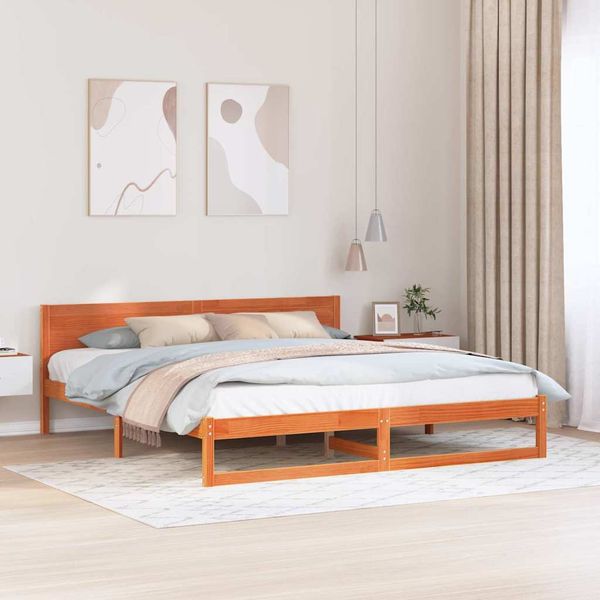 vidaXL Rám postele Včelí hnedý 180 x 200 cm Masívne borovicové drevo