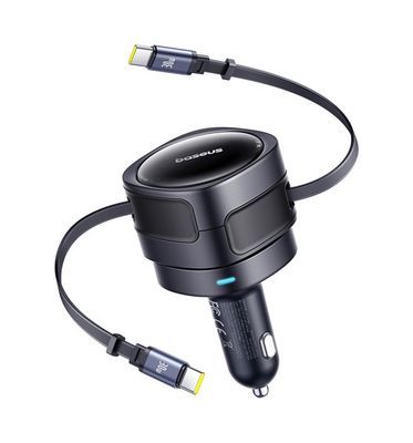 Baseus Enjoyment Max Nabíjačka do Autá USB-C/USB-C 60W Cosmic Black