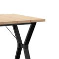 vidaXL Jedálenský stolík v tvare Y 70x70x75,5 cm borovica a oceľ