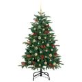 vidaXL Umelý vianočný stromček Zelená 150 cm PVC, kov a plast