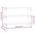 vidaXL Knižnica dymový dub 100x33x70,5 cm spracované drevo a oceľ