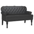 vidaXL Chesterfield lavica Čierna 119,5 x 64,5 x 75 cm Umelá koža