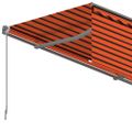 vidaXL Ručne zaťahovacia markíza s tienidlom 3x2,5 m oranžovo-hnedá