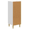 vidaXL Servírovacia skriňa Biela s vysokým leskom 33 x 34,5 x 90 cm