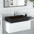 vidaXL Umývadlo minerálny/mramorový odliatok 60x38x11cm matné čierne
