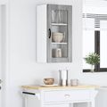vidaXL Nástenný sklenený kabinet LUCCA Sivá sonoma 40 x 31 x 80 cm