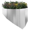 vidaXL Obrubník trávnika 100 x 45 cm Oceľ Strieborná