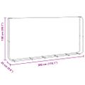 vidaXL Regál na krbové drevo 300x25x150 cm, pozinkovaná oceľ
