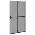 vidaXL Rám pre sprchu bez dverí Čierna 110 x 6,5 x 190 cm