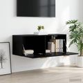vidaXL Nástenná skrinka Čierny dub 100 x 36,5 x 35 cm Kompozitné drevo
