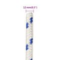 vidaXL Lodné lano biele 12 mm 25 m polypropylén