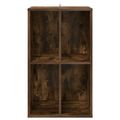 vidaXL Skrinka na gramofónové platne Dymový dub 44,5 x 36,5 x 74,5 cm
