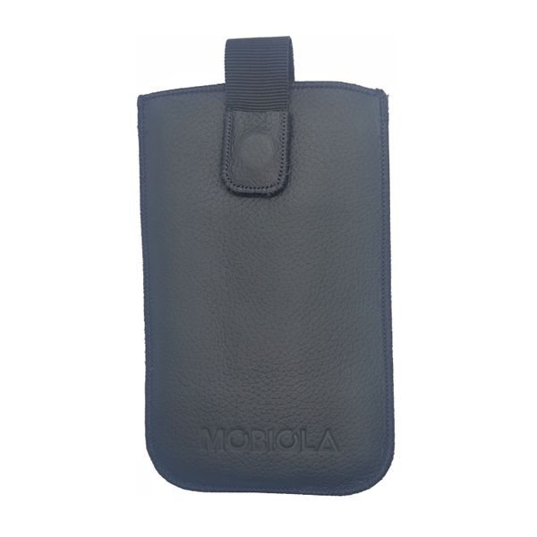 Vysúvacie puzdro pre MOBIOLA MB3020, kožené, čierne