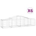 vidaXL Oblúkový gabionový kôš 6 ks 200x50x40/60 cm pozinkované železo