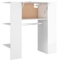 vidaXL Skrinka do chodby lesklá biela 97,5x37x99 cm spracované drevo