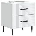 vidaXL Nočný stolík 2 ks Biela 43 x 34,5 x 47,5 cm Kompozitné drevo