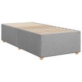 vidaXL Posteľ s boxspringom a matracom a LED Svetlosivá 90 x 190 cm