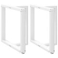 vidaXL Nohy k jedálenskému stolu v tvare T, 2 ks, biele, 70x35x(72-73) cm, oceľové