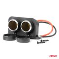 Dvojitá hermetická zásuvka do zapalovače 12/24V AMiO-04130