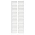 vidaXL CD Skrinka 2 ks Biela 33 x 23,5 x 175 cm Kompozitné drevo