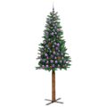 vidaXL Úzky vianočný stromček Zelená 210 cm