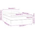 vidaXL Posteľný rám boxsping s matracom a LED ružový 140x190 cm zamat