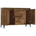 vidaXL Komoda dymový dub 102x35x70 cm spracované drevo