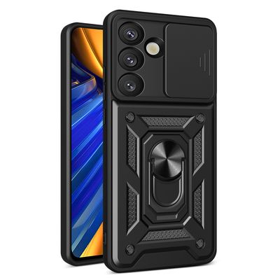 Ochranné puzdro Defender Slide pre Samsung Galaxy S25 čierne