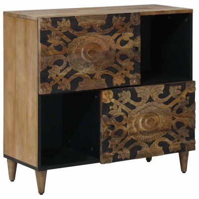 vidaXL Servírovacia skriňa Hnedá 80 x 33,5 x 75 cm Masívne mango drevo