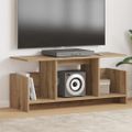 vidaXL TV stolík 102 x 35 x 45 cm Remeselný dub Kompozitné drevo