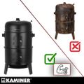 Záhradný gril s krytom 44x80x42cm Kaminer 3IN1 záhradná udiareň, teplomer, udiareň 3v1 Zahradní gril s krytem 44x80x42cm Kaminer 3IN1 zahradní udírna, teploměr, udírna 3v1
