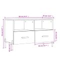 vidaXL TV skrinka lesklá biela 80x36x50 cm spracované drevo