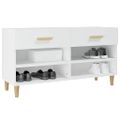 vidaXL Botník biely 102x35x55 cm spracované drevo