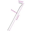 vidaXL Stanové kolíky 25 ks 23 cm Ø5 mm pozinkovaná oceľ