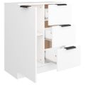 vidaXL Komoda biela 60x30x70 cm spracované drevo