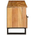 vidaXL TV skrinka Hnedá 100 x 33 x 46 cm Masívne mango drevo