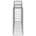 vidaXL Oblúkové gabionové koše 12ks 200x30x80/100cm pozinkované železo