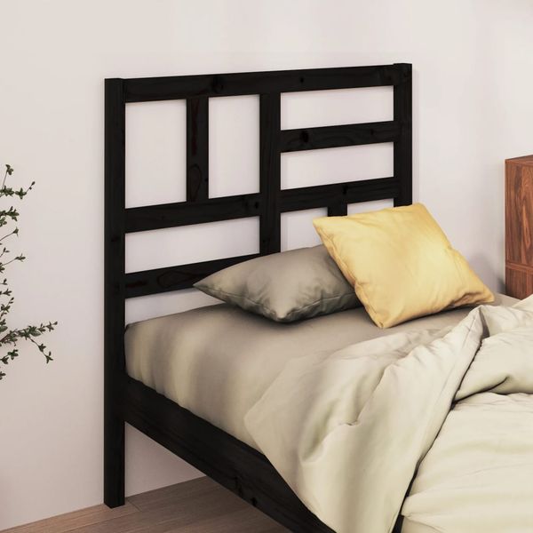 vidaXL Čelo postele čierne 81x4x104 cm masívna borovica
