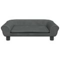 vidaXL Pelech pre psa tmavosivý 70x48x22 cm zamat
