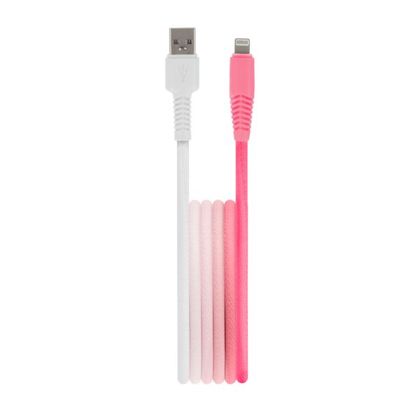Setty kábel USB - Lightning 1,5 m 2,4A KGA-L-1.52420 bielo-ružový gradient