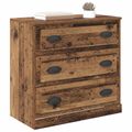 vidaXL Servírovacia skriňa Staré drevo 70 x 35,5 x 67,5 cm