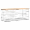 vidaXL Záhradná lavička gabiónový dizajn 103x44x42 cm masívna borovica