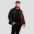 Pánska bunda Puffer Black/Orange - GymBeam, veľkosť S, veľkosť oblečenia S
